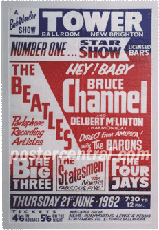 Bruce Channel, The Beatles concert poster